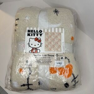 Hello Kitty Celestial Feather Knit Throw Blanket 50 x 60" Polyester NIP